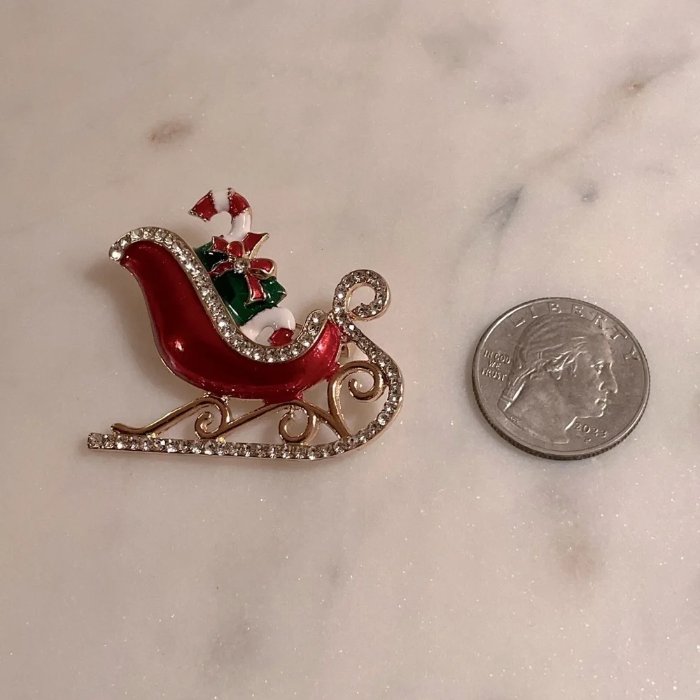 Christmas Sleigh Brooch